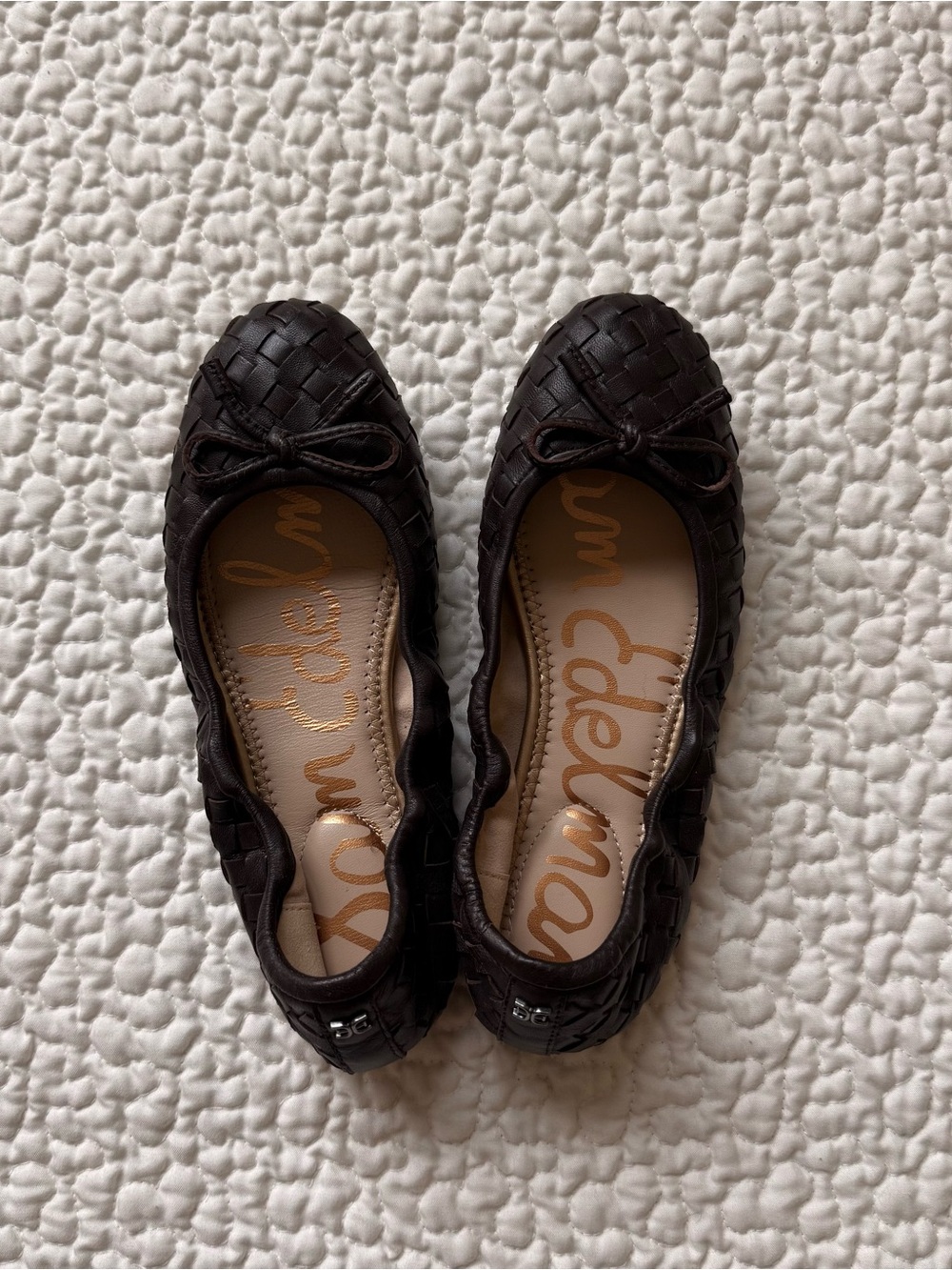 Sam Edelman brown woven flats